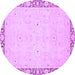 Round Oriental Purple Modern Rug, abs2646pur