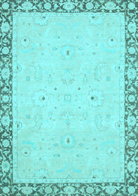 Oriental Light Blue Modern Rug, abs2646lblu