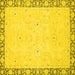 Square Oriental Yellow Modern Rug, abs2646yw