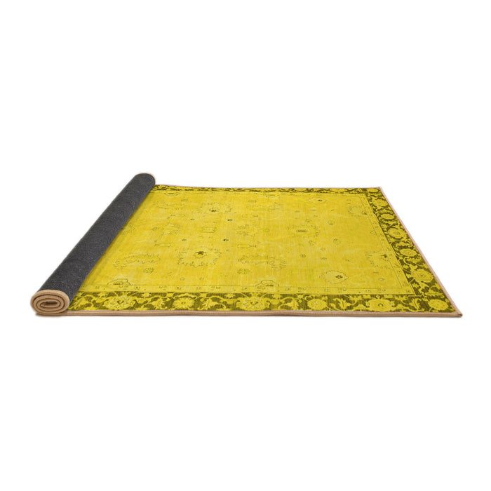 Sideview of Oriental Yellow Modern Rug, abs2646yw