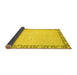 Sideview of Oriental Yellow Modern Rug, abs2646yw