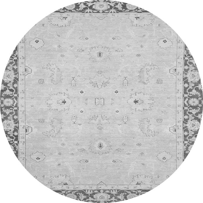 Round Oriental Gray Modern Rug, abs2646gry