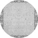 Round Oriental Gray Modern Rug, abs2646gry