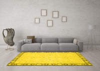 Machine Washable Oriental Yellow Modern Rug, wshabs2646yw