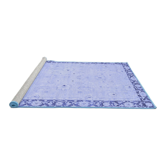 Sideview of Machine Washable Oriental Blue Modern Rug, wshabs2646blu