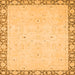 Square Oriental Orange Modern Rug, abs2646org