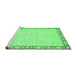 Sideview of Machine Washable Oriental Emerald Green Modern Area Rugs, wshabs2646emgrn