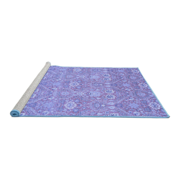 Sideview of Machine Washable Oriental Blue Modern Rug, wshabs2647blu
