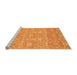 Sideview of Machine Washable Oriental Orange Modern Area Rugs, wshabs2647org