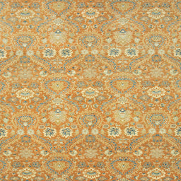 Square Abstract Orange Oriental Rug, abs2647