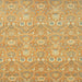 Square Abstract Orange Oriental Rug, abs2647