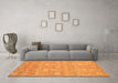 Machine Washable Oriental Orange Modern Area Rugs in a Living Room, wshabs2647org