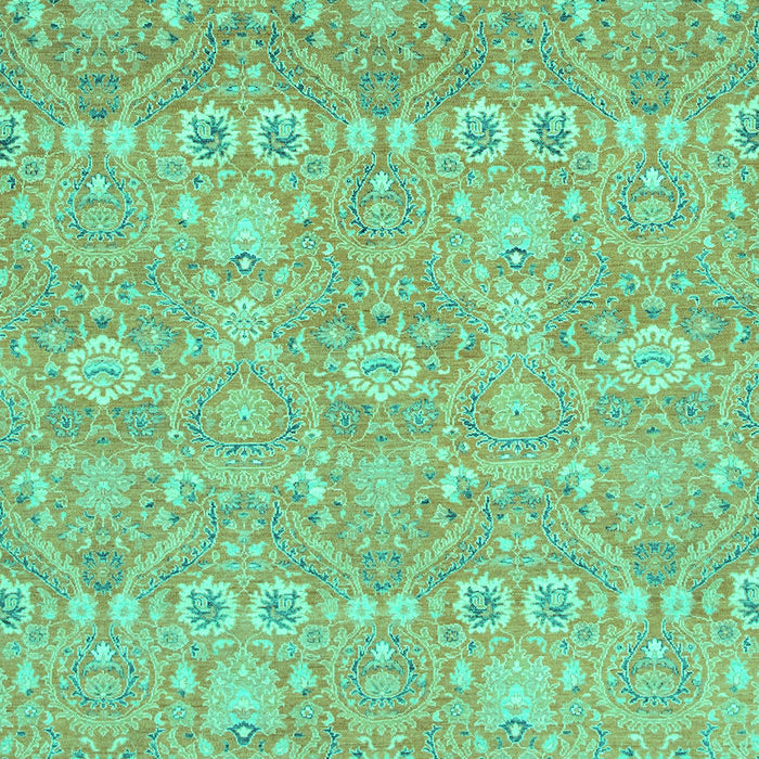 Machine Washable Oriental Turquoise Modern Area Rugs, wshabs2647turq