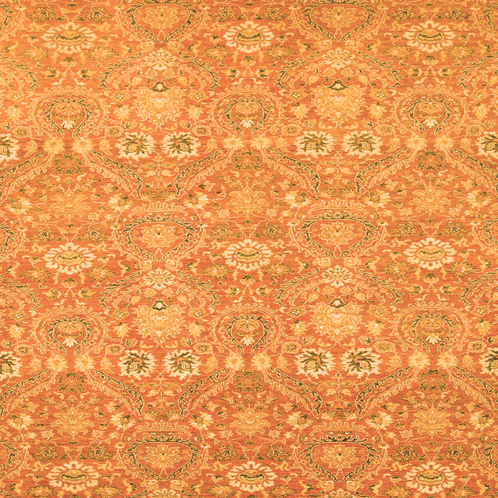 Square Machine Washable Oriental Orange Modern Area Rugs, wshabs2647org