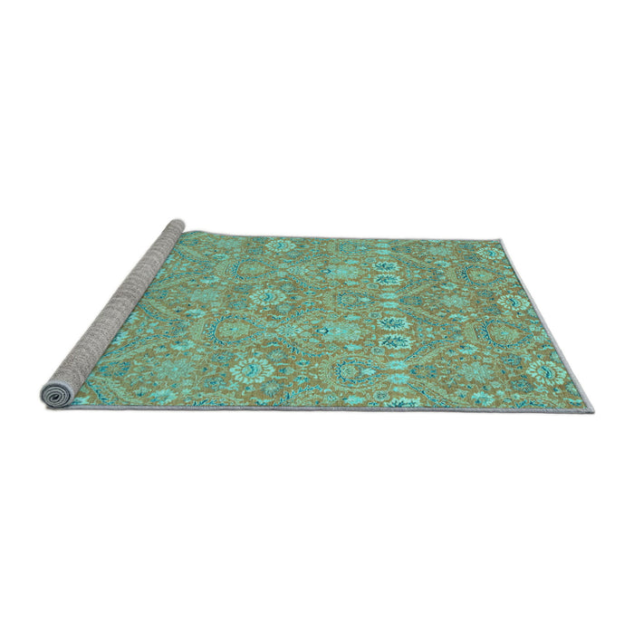 Sideview of Machine Washable Oriental Light Blue Modern Rug, wshabs2647lblu