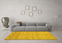 Machine Washable Oriental Yellow Modern Rug, wshabs2647yw