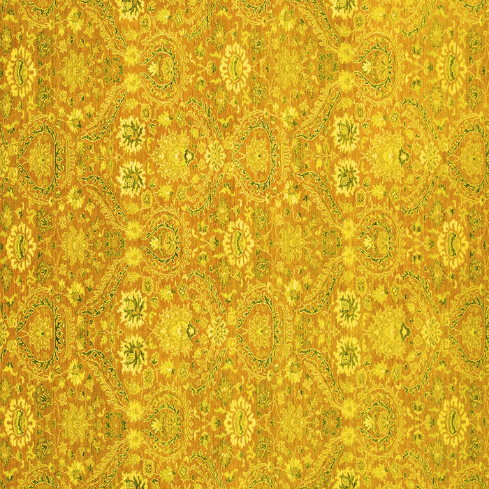 Square Oriental Yellow Modern Rug, abs2647yw