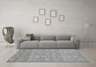 Machine Washable Oriental Gray Modern Rug in a Living Room,, wshabs2647gry