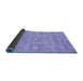 Sideview of Oriental Blue Modern Rug, abs2647blu