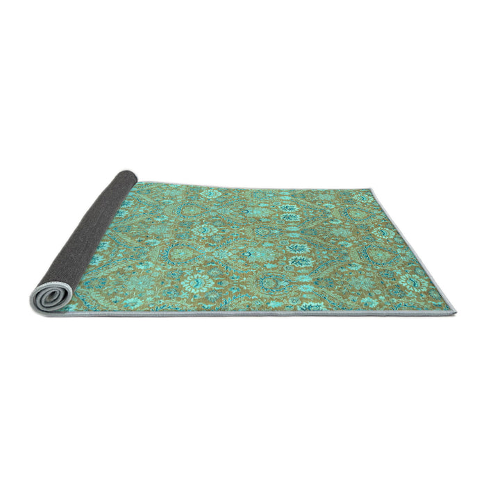 Sideview of Oriental Light Blue Modern Rug, abs2647lblu