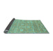 Sideview of Oriental Light Blue Modern Rug, abs2647lblu