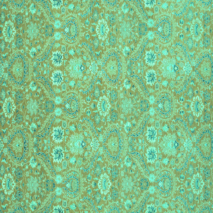 Square Oriental Turquoise Modern Rug, abs2647turq