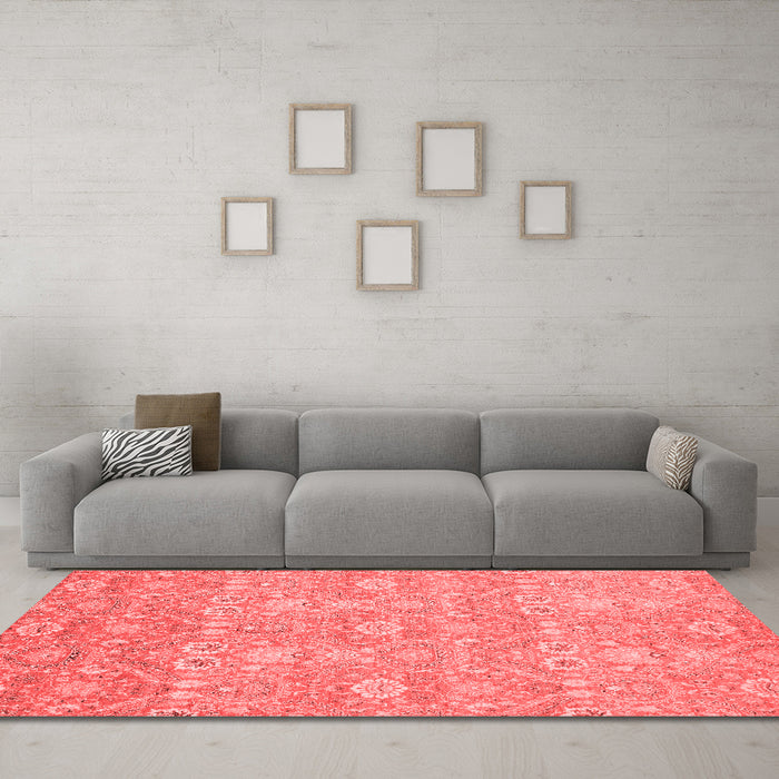 Modern Red Washable Rugs