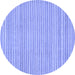 Round Machine Washable Oriental Blue Modern Rug, wshabs2648blu