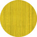 Round Oriental Yellow Modern Rug, abs2648yw