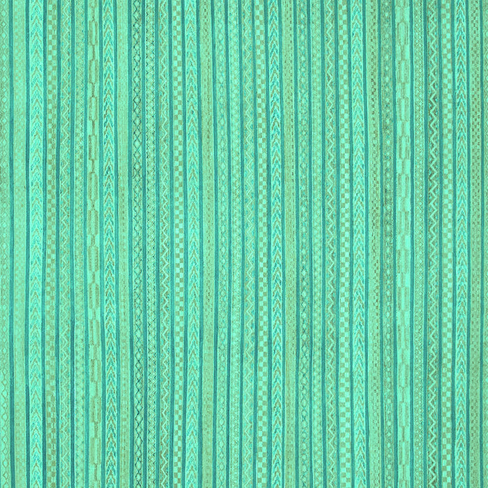 Square Machine Washable Oriental Turquoise Modern Area Rugs, wshabs2648turq