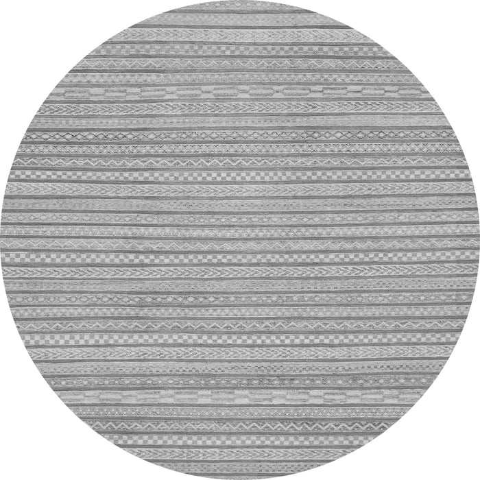 Round Oriental Gray Modern Rug, abs2648gry