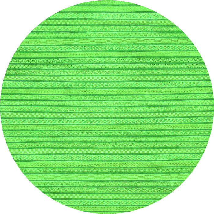 Round Oriental Green Modern Rug, abs2648grn