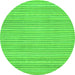 Round Oriental Green Modern Rug, abs2648grn