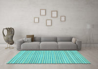 Machine Washable Oriental Light Blue Modern Rug, wshabs2648lblu