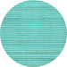 Round Oriental Light Blue Modern Rug, abs2648lblu