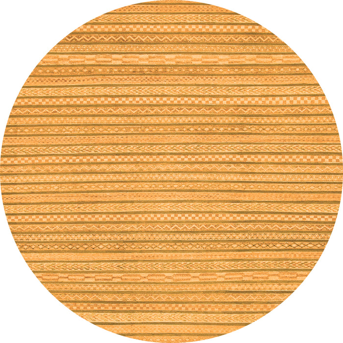Round Oriental Orange Modern Rug, abs2648org