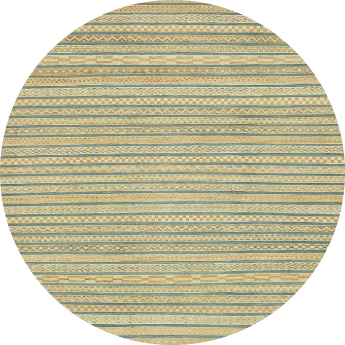 Round Abstract Brown Oriental Rug, abs2648
