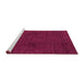 Sideview of Machine Washable Oriental Pink Modern Rug, wshabs2649pnk