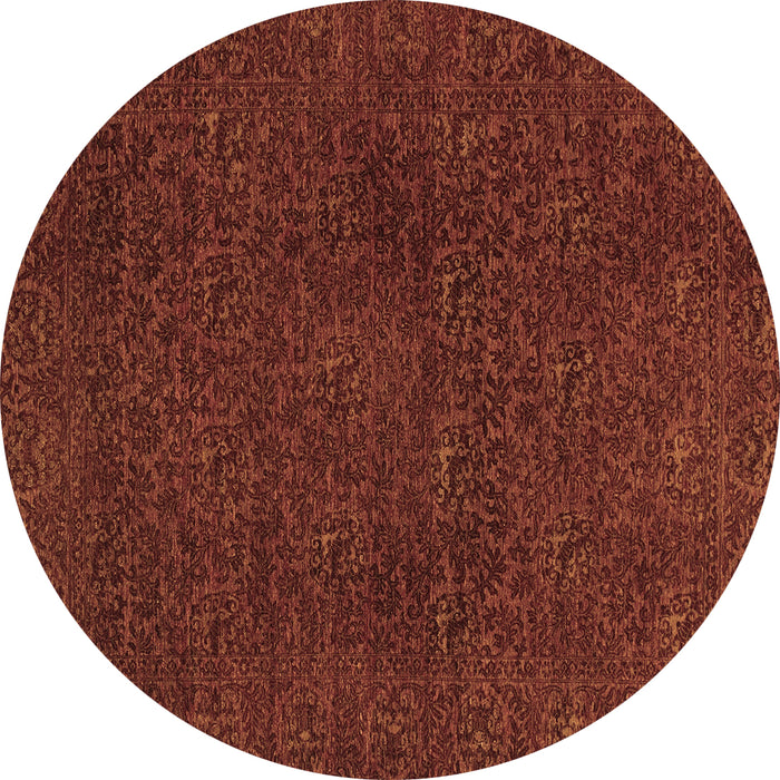 Round Oriental Brown Modern Rug, abs2649brn