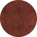 Round Oriental Brown Modern Rug, abs2649brn