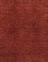 Machine Washable Abstract Cranberry Red Rug, wshabs2649