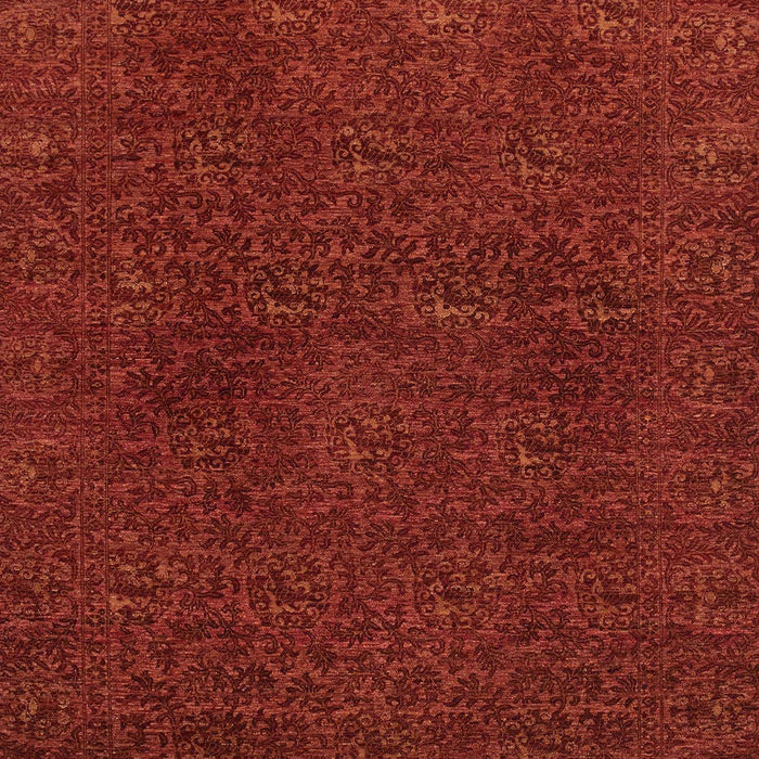 Machine Washable Abstract Cranberry Red Rug, wshabs2649