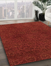 Abstract Cranberry Red Oriental Rug, abs2649