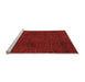 Sideview of Machine Washable Oriental Orange Modern Area Rugs, wshabs2649org