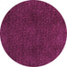 Round Machine Washable Oriental Purple Modern Area Rugs, wshabs2649pur