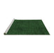 Sideview of Machine Washable Oriental Emerald Green Modern Area Rugs, wshabs2649emgrn