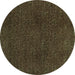 Round Oriental Turquoise Modern Rug, abs2649turq