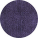 Round Machine Washable Oriental Blue Modern Rug, wshabs2649blu