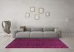 Machine Washable Oriental Purple Modern Area Rugs in a Living Room, wshabs2649pur