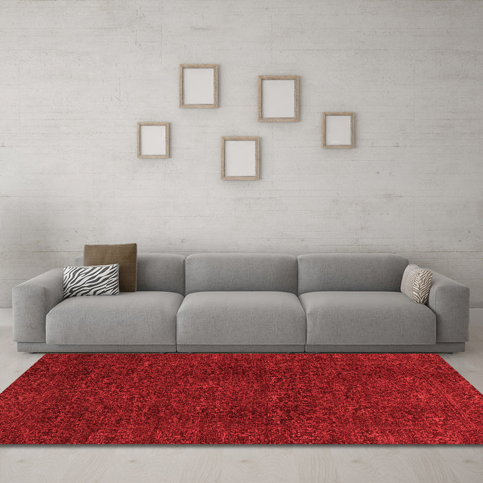 Modern Red Washable Rugs